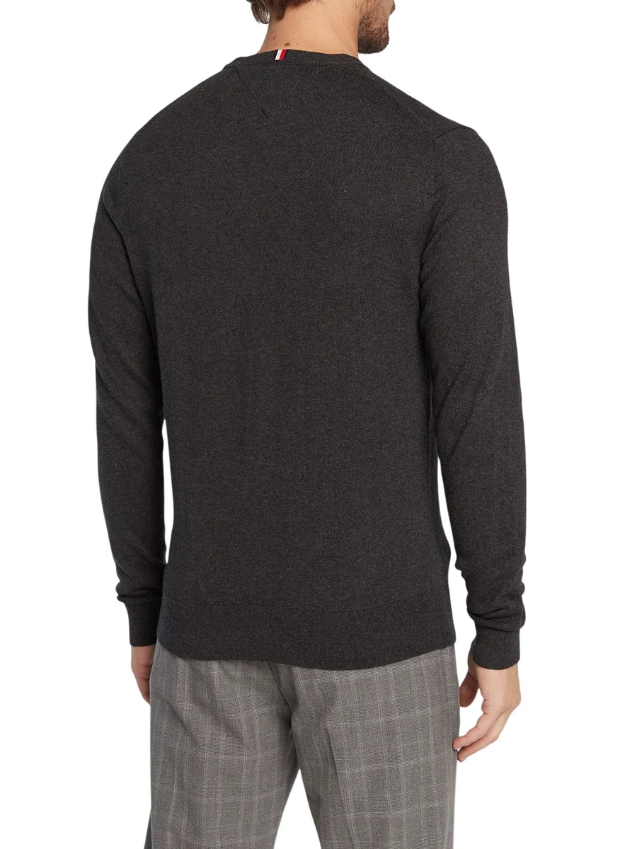 Tommy Hilfiger maglia girocollo in misto cashmere grigio melange MW0MW28046 P92 Tommy Hilfiger 