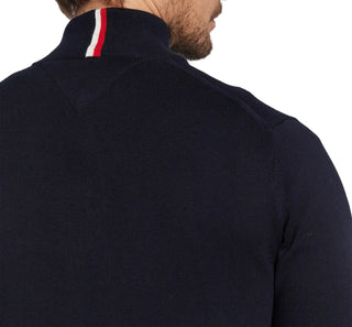 Tommy Hilfiger maglia Pima con mezza zip blu MW0MW28049 DW5 Tommy Hilfiger