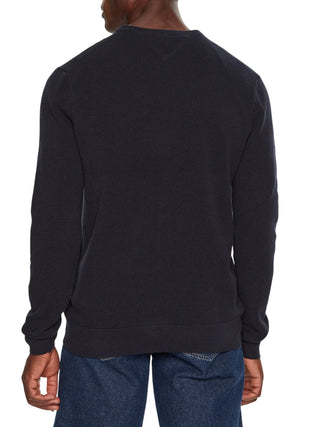 Tommy Hilfiger maglia tramata uomo Essential in cotone blu MW0MW36347 DW5 Tommy Hilfiger 