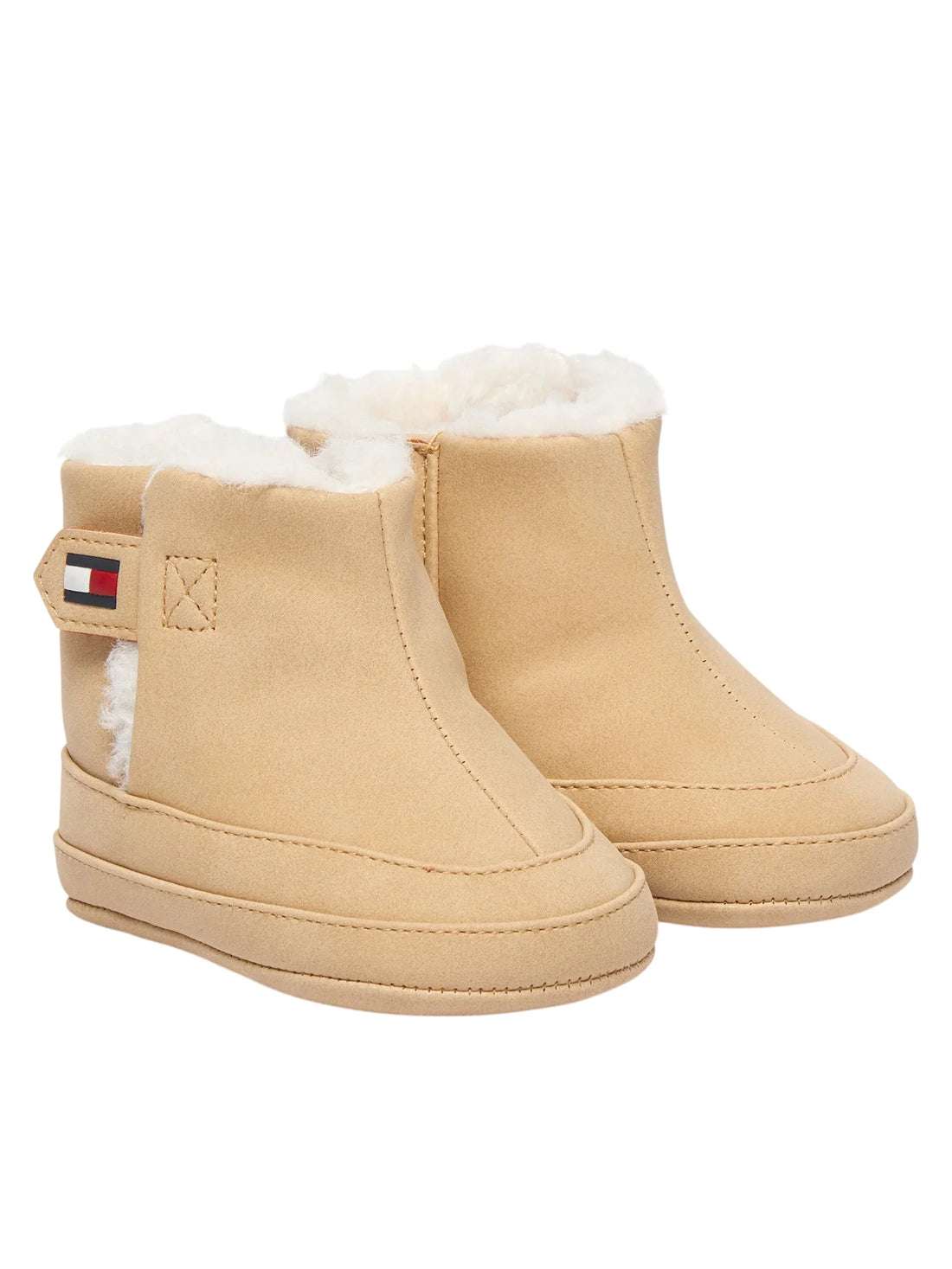 Tommy Hilfiger stivaletti unisex neonato in ecopelle beige