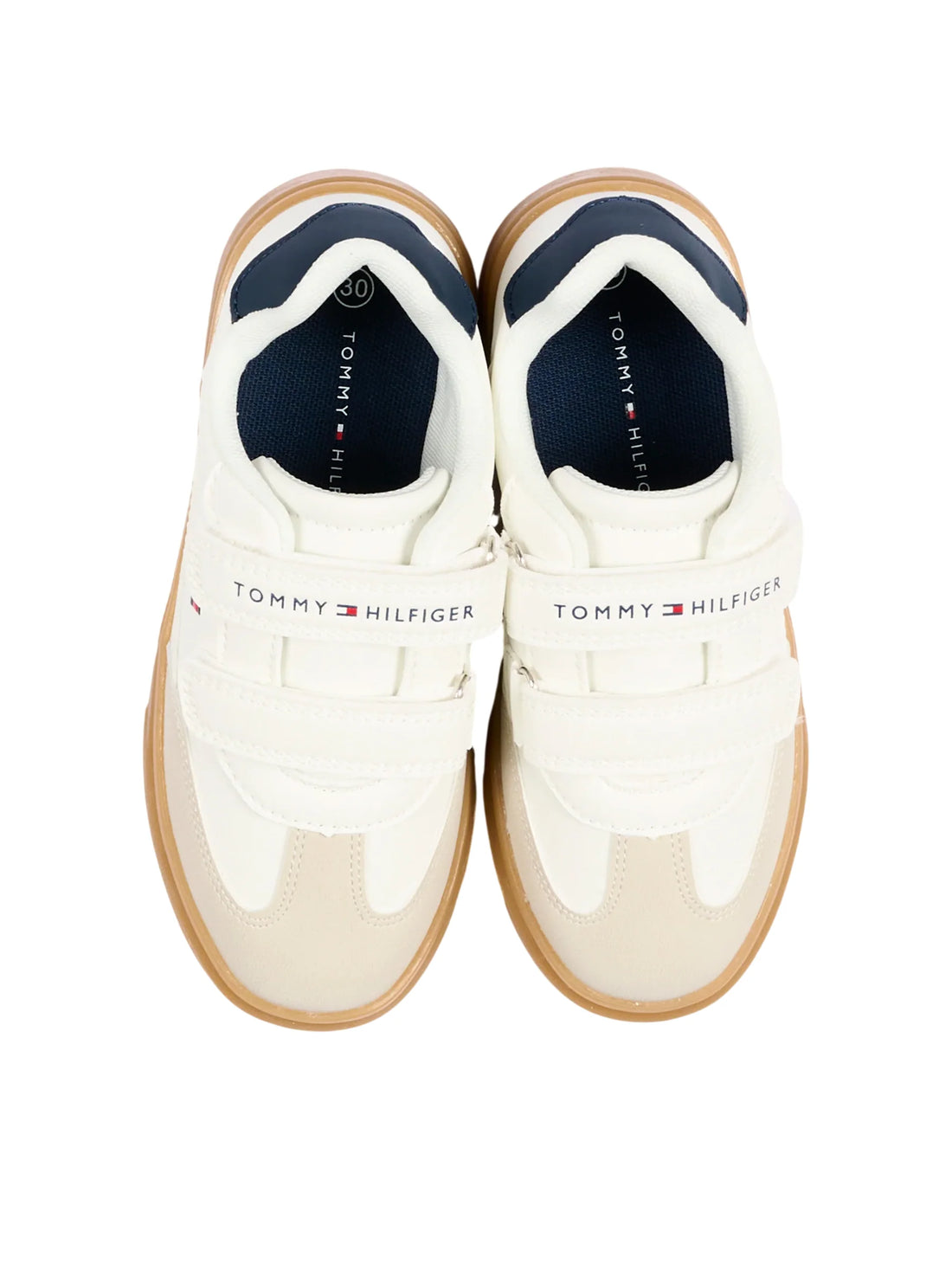 Tommy Hilfiger sneakers unisex bambino in ecopelle bianco