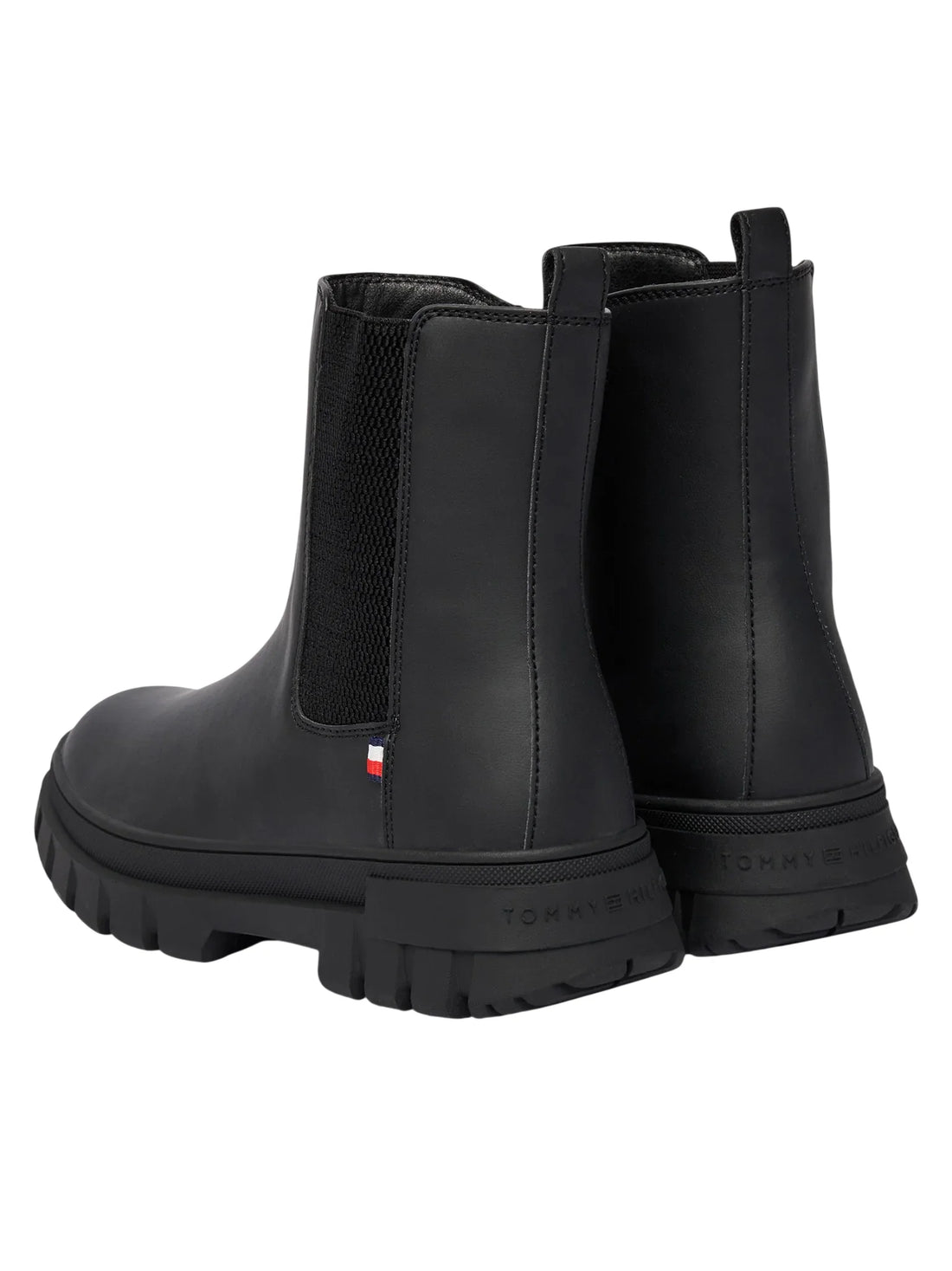 Tommy Hilfiger stivaletti unisex bambino in ecopelle nero
