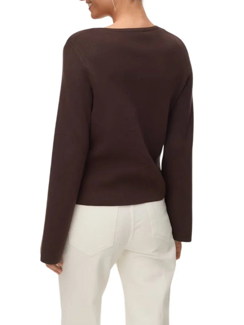 Vero Moda cardigan donna a V misto viscosa marrone