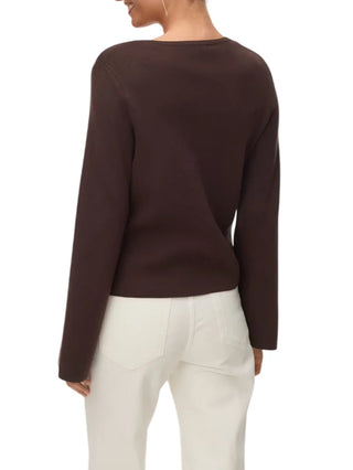 Vero Moda cardigan donna a V misto viscosa marrone 10342206 CHOCOLATE TORTE VERO MODA