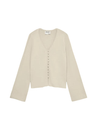 Vero Moda cardigan donna a V misto viscosa beige chiaro 10342206 WHITECAP GRAY VERO MODA