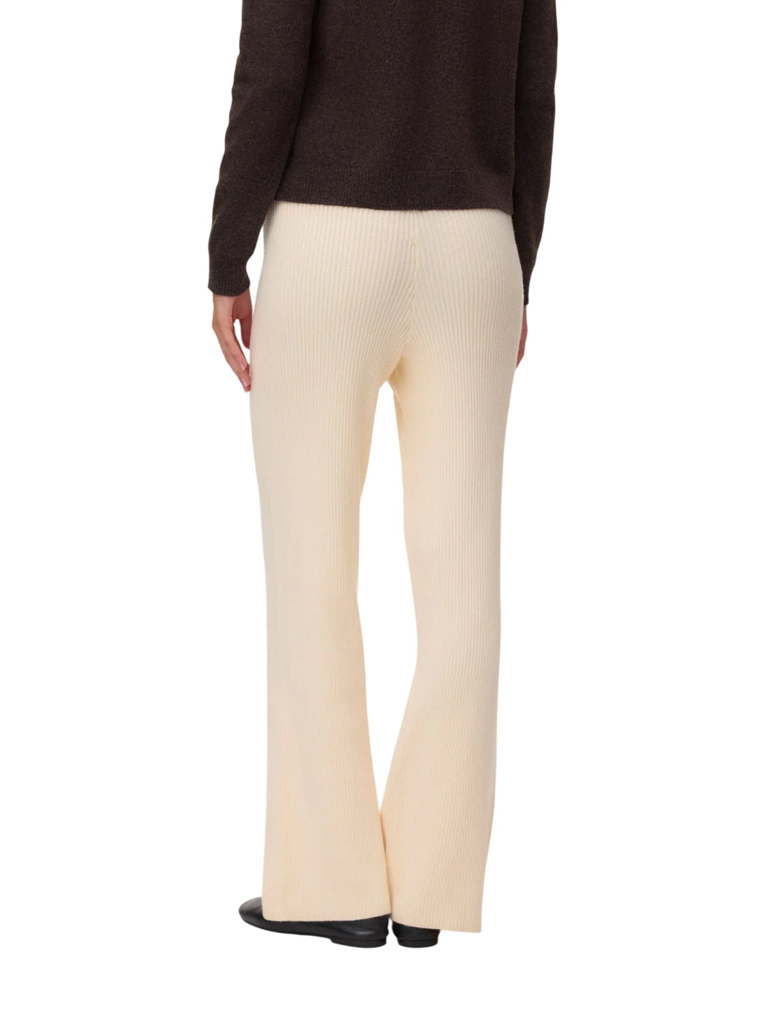 Vero Moda pantaloni in maglia a costine donna panna