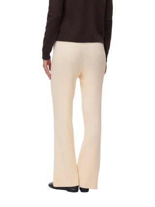 Vero Moda pantaloni in maglia a costine donna panna 10345717 BIRCH VERO MODA