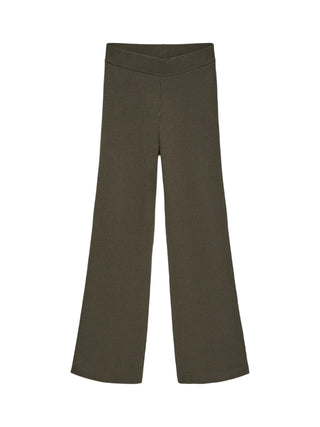 Vero Moda pantaloni in maglia a costine donna verde 10345717 FOREST NIGHT VERO MODA 