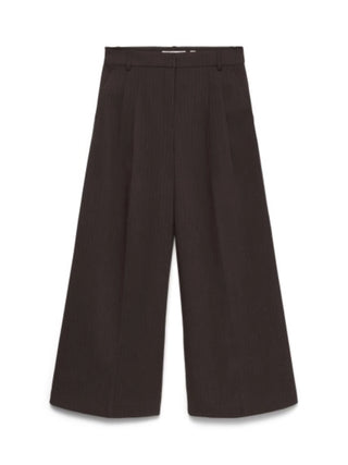 Vero Moda pantaloni gamba larga gessata donna marrone 10352547 CHOCOLATE TORTE PINSTRIPE VERO MODA