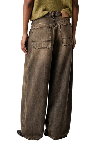 cheryl wide leg DAC5037 DENIM NERO DIRTY VICOLO 