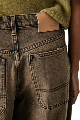 cheryl wide leg DAC5037 DENIM NERO DIRTY VICOLO