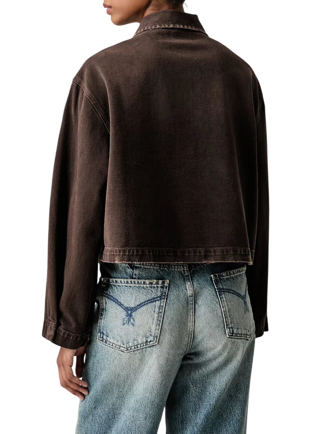 denim bottone gioiello