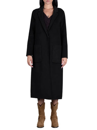 Vicolo cappotto lungo monopetto misto lana donna nero TAC0002 NERO VICOLO 