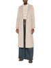 Vicolo cappotto lungo monopetto misto lana donna tortora
