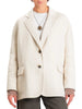 Vicolo cappotto donna stile blazer misto lana panna