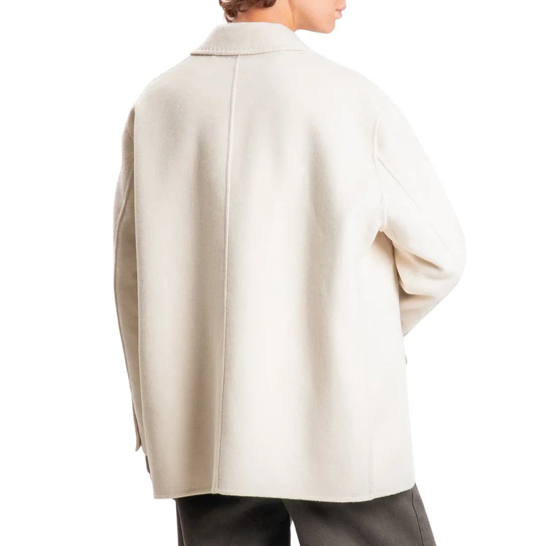 Vicolo cappotto donna stile blazer misto lana panna