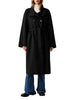 Vicolo cappotto lungo doppiopetto misto lana nero