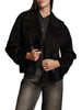 Vicolo cappotto donna doppiopetto misto lana nero