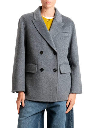 Vicolo cappotto blazer doppiopetto donna misto lana melange grigio TAC0083 GRIGIO VICOLO 