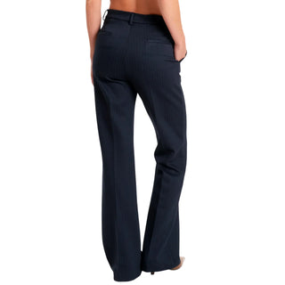 Vicolo pantaloni palazzo gessati donna blu TAC0210 BLU VICOLO 