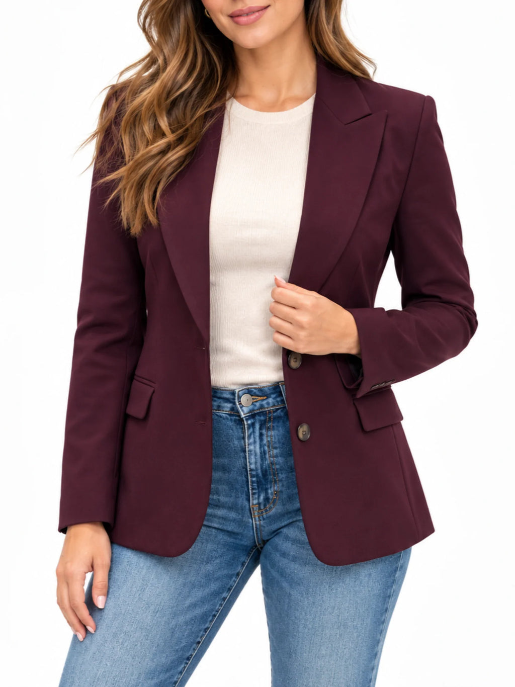 Trend Saldi Moda Vicolo giacca blazer monopetto donna in punto Milano borgogna – Mxm Fashion