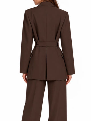 Vicolo giacca a vestaglia donna con cintura marrone TAC0408 FONDENTE VICOLO