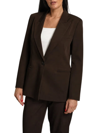 Vicolo giacca blazer monopetto donna marrone TAC0419 FONDENTE VICOLO 