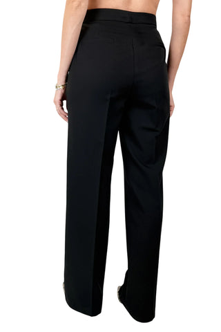 Vicolo pantaloni palazzo donna misto viscosa nero TAC0420 NERO VICOLO