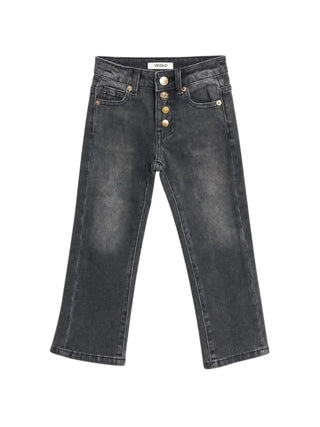 Vicolo jeans bambina slim con bottoni gioiello lavaggio grigio 3141PD00375 GREY VICOLO GIRL 