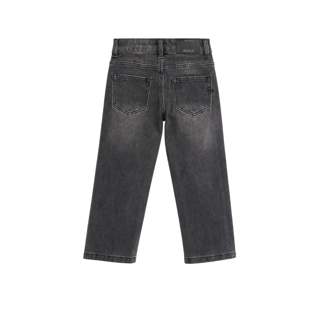 Vicolo jeans bambina slim con bottoni gioiello lavaggio grigio