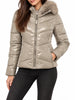 Yes Zee piumino trapuntato donna con cappuccio beige