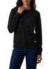 Yes Zee maglia girocollo lurex donna nero