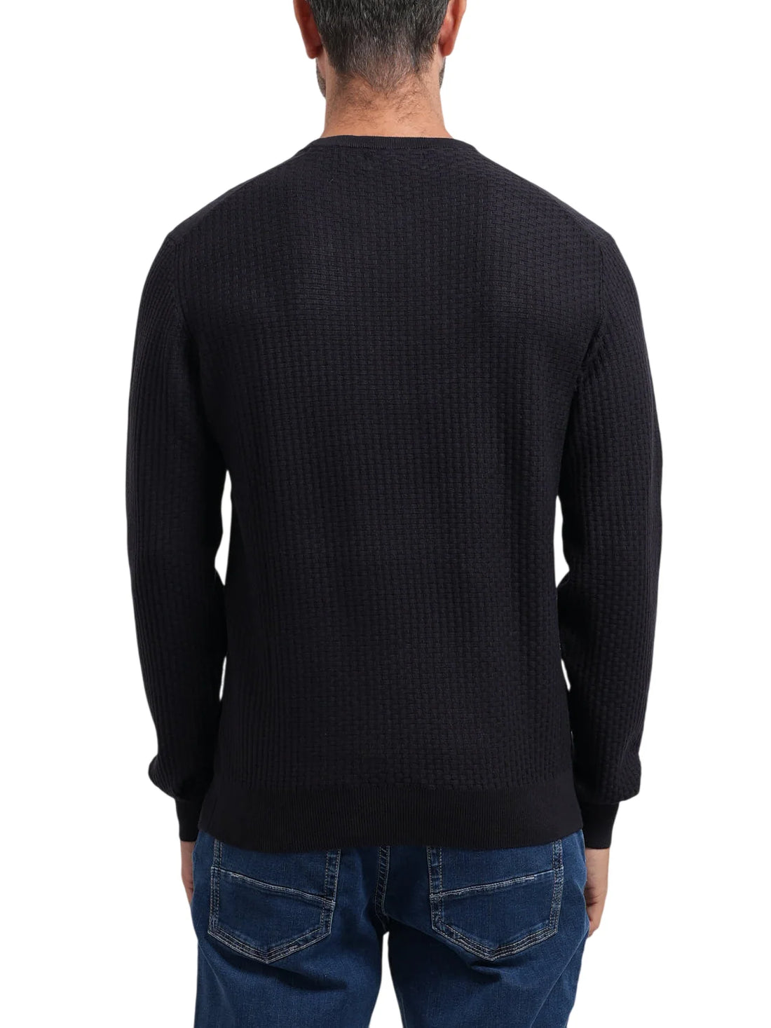 Yes Zee maglia uomo girocollo misto viscosa blu