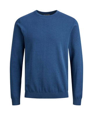 Jack&Jones maglia girocollo basic in cotone blu