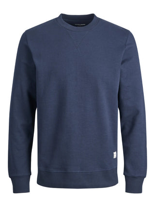 Jack&Jones felpa girocollo basic blu