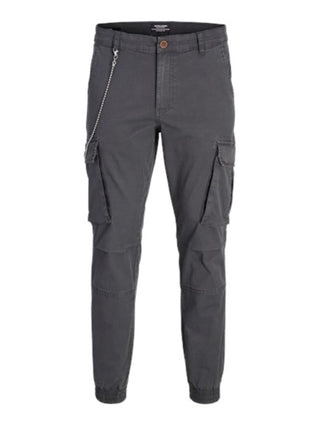 Jack&Jones pantaloni cargo in cotone stretch grigio asfalto