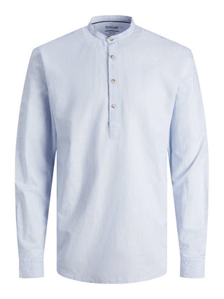 Jack&Jones camicia coreana a righe celeste bianco