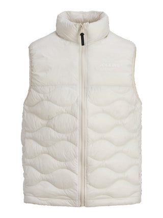 Jack&Jones gilet imbottito trapuntato panna