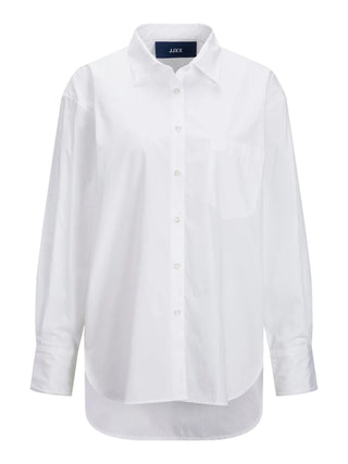 Jjxx camicia a manica lunga in cotone bianco