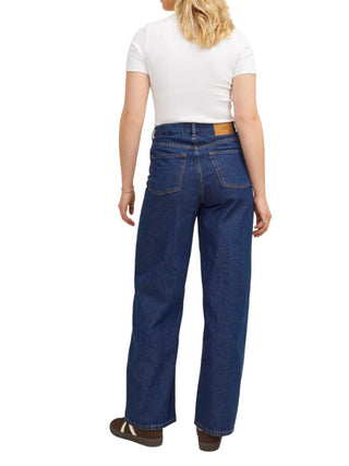 Jjxx jeans vita alta con gamba larga lavaggio blu scuro