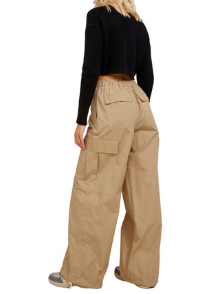 JJXX pantaloni cargo a vita alta beige