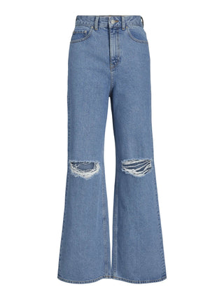 Jjxx jeans Tokyo vita alta con gamba larga lavaggio blu medio
