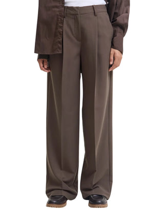 Jjxx pantaloni gamba larga con pinces vita alta tortora 12248958 BRACKEN JJXX 