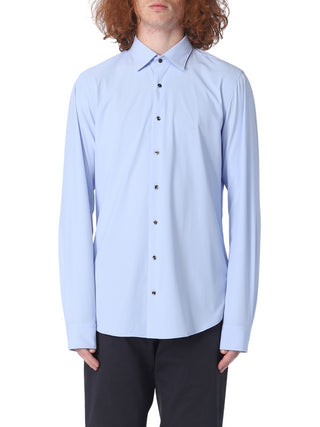 Michael Kors Camicia slim fit Performance in nylon stretch celeste