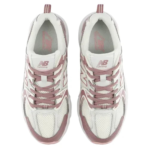 New Balance sneakers 530 bambina in mesh ed ecopelle bianco malva