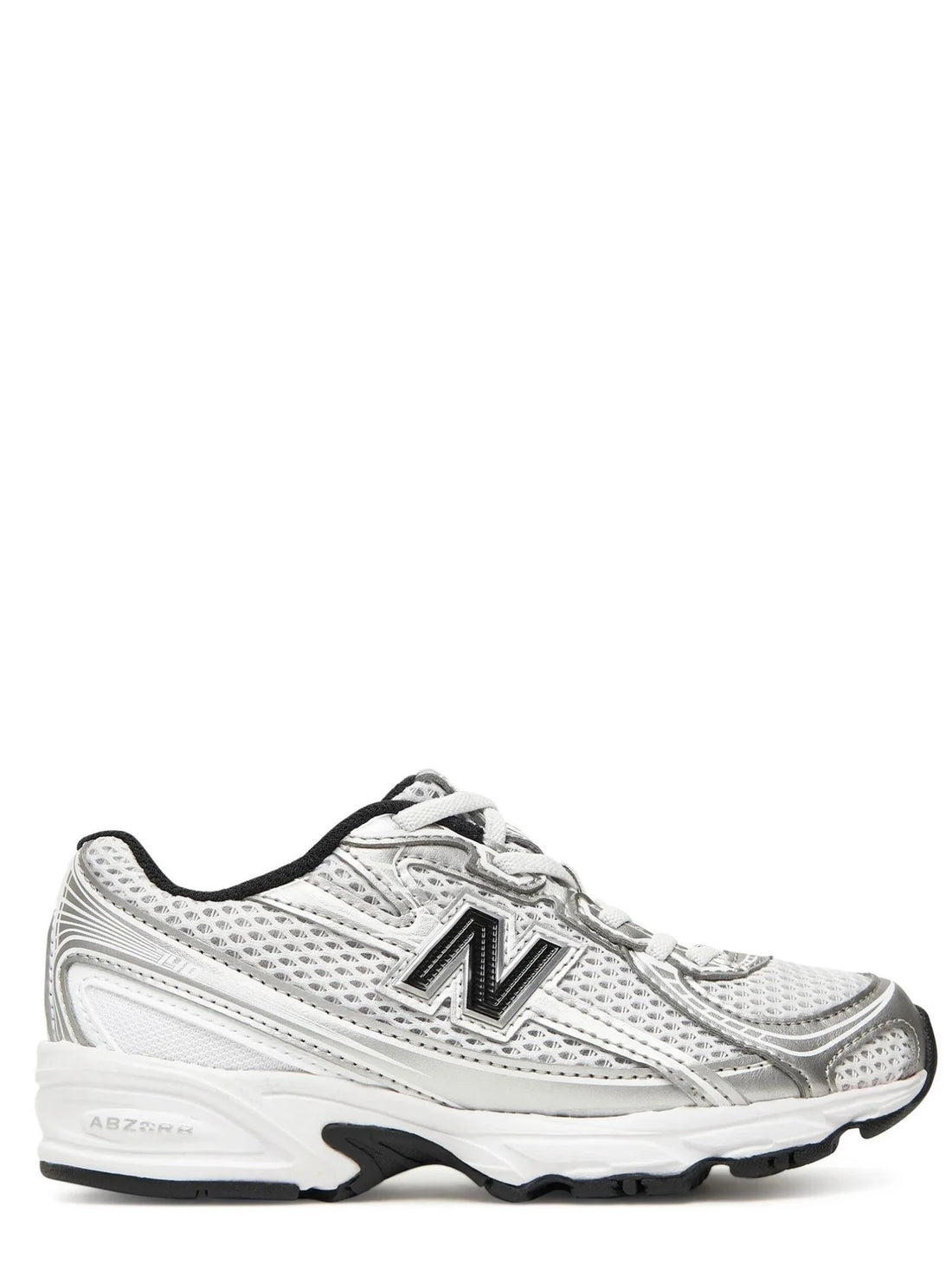 New Balance sneakers unisex bambino 740 in mesh ed ecopelle bianco argento