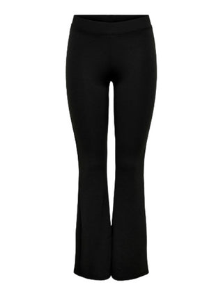 Only leggings flare in tessuto stretch nero