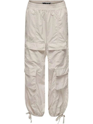 Only pantaloni cargo parachute beige