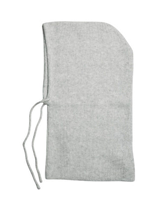 Pieces balaclava in maglia grigio