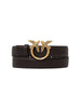 Pinko cintura in pelle con fibbia Love Birds h3 nero oro